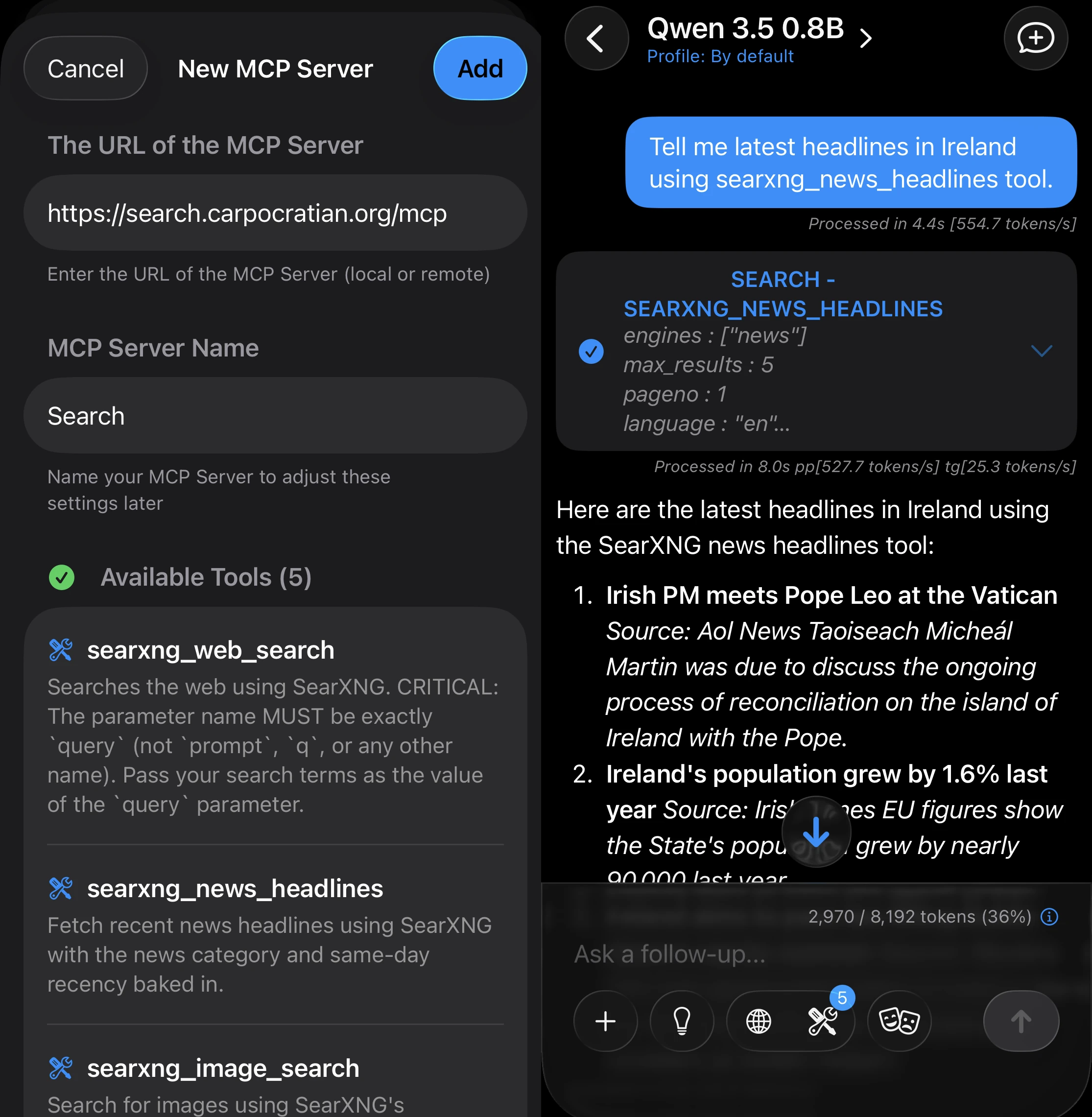 Put https://search.carpocratian.org/mcp in your MCP client.